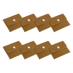 Unique Bargains Earrings Bracelets Velvet Pouches Snap Button Portable Jewelry Storage Bag 8 Pcs - 1 of 4