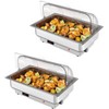 Rectangular Chafing Dish Electric Buffet Set,9QT Stainless Steel Food Servers and Warmers with Temperature Control for Catering, Wedding and Parties - 2 of 4