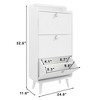 TIRAMISUBEST Modern Arc Design Shoe Cabinet With 3 Drawers,Shoe Storage Cabinet for Entryway - 4 of 4