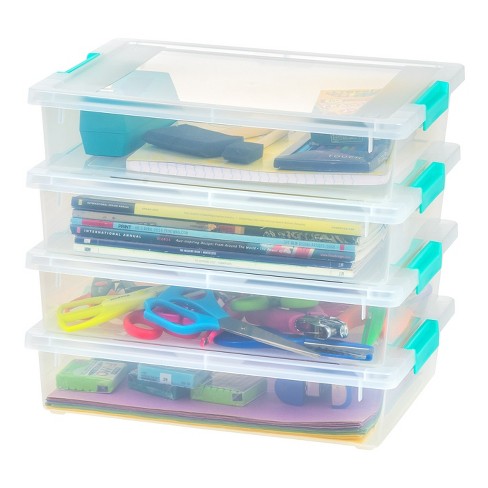 Iris Usa 4 Pack Large Plastic Open Front Stackable Storage Bin, Kitchen  Organization And Storage : Target