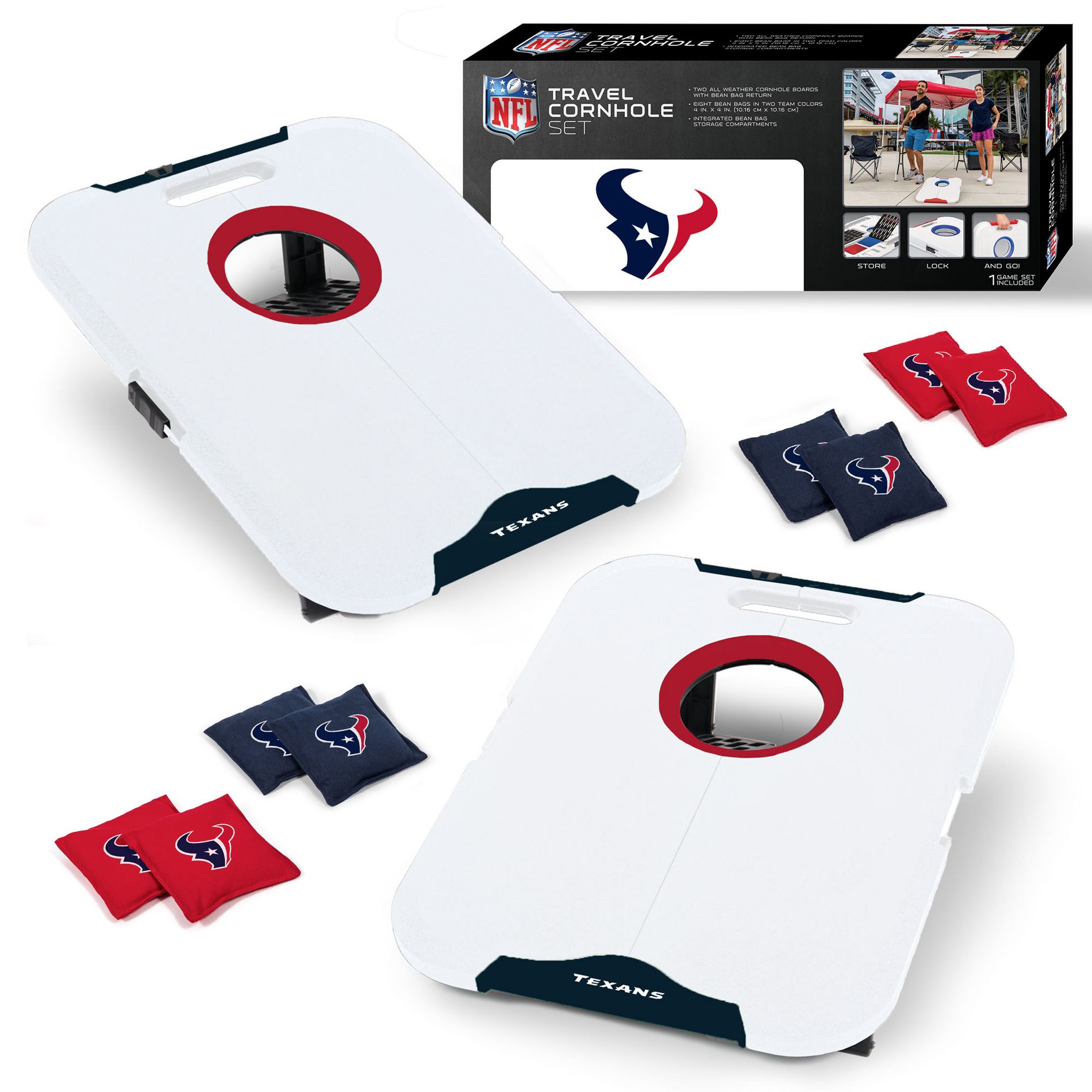 NFL Houston Texans All-Weather Travel Cornhole Set