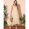 INSPIRE CHIC Women's Linen Summer Sleeveless Casual Loose Flowy Maxi Tank Beach Sundress - 4 of 4