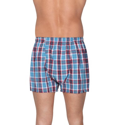 Fruit Of the Loom Fruit of the Loom Men's Premium Boxers, Plaid 4 Pack