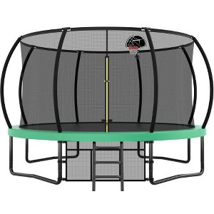 BestParts 14FT Trampoline with Safety Enclosure, Ladder & Anti-Rust Coating - 1 of 4