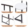 Kumasinova 3-Peice Counter Height Bar Stools with Steel Base, Counter Stools with Backrest & Footrest, Armless Dining Chairs, Counter Height Stools - 3 of 4