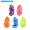 Unique Bargains Washable Microfiber Floor Cleaning Chenille Shoes Cover Mop Slippers - 3 of 4