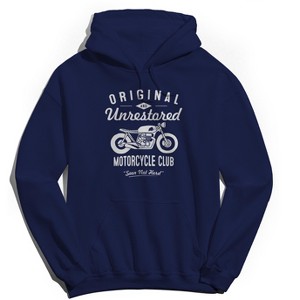 Original and Unrestored Men's Motorcycle Club Long Sleeve Graphic Cotton Pullover Sweatshirt - 1 of 1