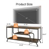 Syemin TV Stands and Consoles Tv Stand 42" Console Media Entertainment Center with Storage Shelves Media Console Table, Gray, 47.24"*15.7"*20.5" - 2 of 4