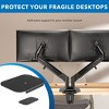 Mount-It! Monitor Mount Reinforcement Metal Plate for Desk | Protector For Fragile Thin Glass Tabletops | Monitor Arm Plate for Use w/ Clamp & Grommet - 4 of 4