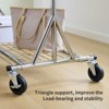 AZL1 Life Concept Garment Rack Durable Heavy Duty 600LBS Rolling Collapsible Adjustable for Commercial Home Bedroom Use, Silver, 54.33"*22.44"*3.54" - 4 of 4