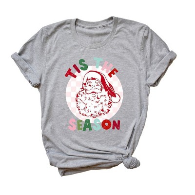 Simply Sage Market Women's Tis The Season Checkered Short Sleeve Graphic Tee
