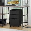 HOMCOM 3 Drawer Storage Cabinet with Castors for Home Office - 2 of 4