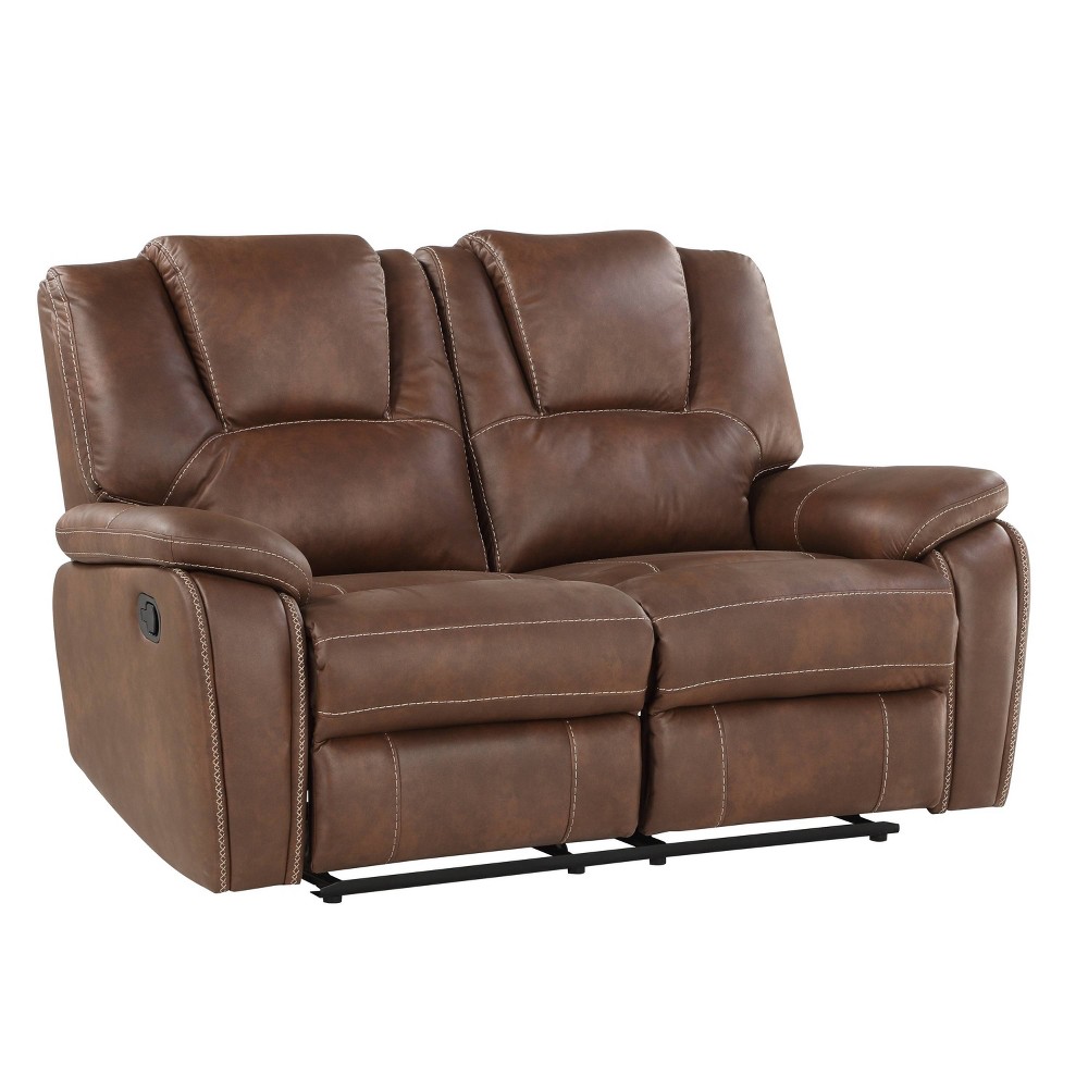 Photos - Sofa Katrine Manual Reclining Loveseat Brown - Steve Silver Co.