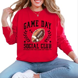 Simply Sage Market Football Game Day Social Club Garment Dyed Long Sleeve - 1 of 4