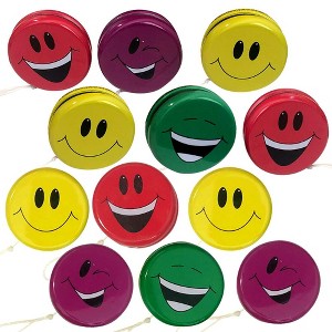 ArtCreativity Emoji Smiley Face Yoyos (Pack of 12) - 1 of 4