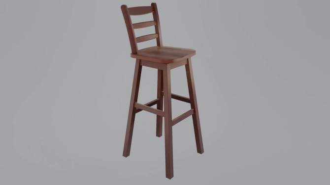 Scalera Ladder Back Swivel Seat Counter Height Barstool Walnut - Winsome, 2 of 14, play video