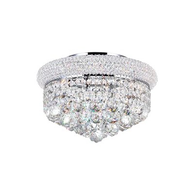CWI Lighting Empire 4 Light Flush Mount With Chrome Finish