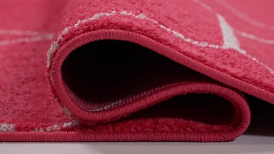 Light Pink Geometric Trellis Indoor Area Rug