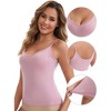 INSPIRE CHIC Women's V Neck Non-Adjustable Spaghetti Straps Lightweight Unpadded Loose Fit Solid Basic Camisoles - 3 of 4