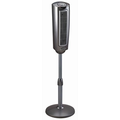 Lasko 2535 52 Inch 3 Speed Portable Electric Adjustable Widespread Oscillating Tower Pedestal Fan with Remote Control and Programmable Timer, Black