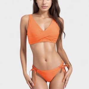 Anna-Kaci Swim Women's Crisscross Front Bikini Top with V-Neckline and Wide Straps for a Sleek Supportive Fit - 1 of 4