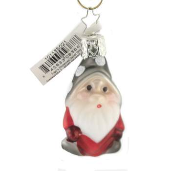 Inge Glas Mini Gnome  -  One Ornament 2.25 Inches -  Christmas Ornament  -  10118S021  -  Glass  -  Multicolored
