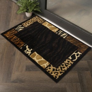 LunaLulinlk Animal Skin Patterns Black 2 ft. x 3 ft. Animal Print Area Rug - 1 of 4