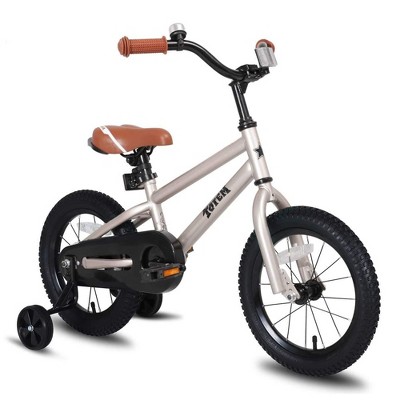 JOYSTAR Totem Kids Bike, Boys and Girls Bicycle for Ages 4-7, 41 to 53 Inches Tall, with Training Wheels and Coaster Brakes, 16 Inch, Silver