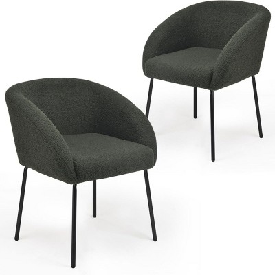 SEVOBAL 2 Set Dining Chairs Kitchen Room Upholstered Kitchen Chair Accent Chairs Home Dining Room Living Room Sturdy Easy Assemble, Green, 23"*24"*24"