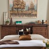 SinCiDo Farmhouse Bed Frame,w/Charging Station, Storage Bookcase Headboard,Sliding Barn Door,No Box Spring Needed, w/Wood Slats Support - 3 of 4