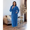 ADR Plush Fleece Robe for Women, Long Hooded Bathrobe with Hood, Plus Size - 2 of 3