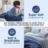 3pcs Cozy Plush Bedding Comforter Set , Microfiber Reverse Super Soft Ribbed Comforter Set, All Season Fluffy Cozy Lightweight Bed Set, Prime Flannel Soft Bedding Set with Pillow Cases, Queen Bed Set for Bedroom - image 4 of 4