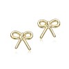 Guili 14k Yellow Gold Ribbon Bow Stud Earrings, Polished Finish, Feminine Chic for Everyday Elegance and Heartwarming Celebratory Moments - 2 of 3