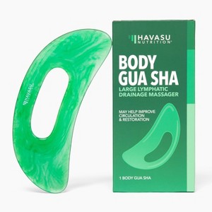 Havasu Nutrition Body Gua Sha Tool, Large Gua Sha for Legs, Arms & Face, Body Guasha Tool for Lymphatic Drainage, Circulation & Cellulite Relief, 1ct - 1 of 4