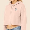Dalix Heartly Ghost Embroidered Fleece Cropped Hoodie Cold Fall Winter Women - 4 of 4