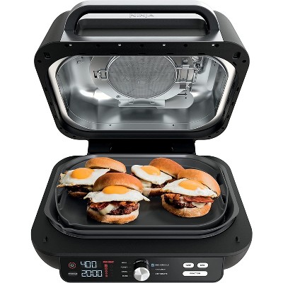 Ninja Foodi XL Pro Indoor 7-in-1 Grill & Griddle, 4- Quart Air Fryer, Roast, Bake, Dehydrate, & Broil, Silver/Black
