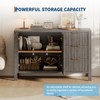 COZONY 46.5" Fluted Sideboard Buffet Cabinet with 3 Drawers, 2 Doors & Adjustable Shelf, Coffee Bar Storage - 4 of 4