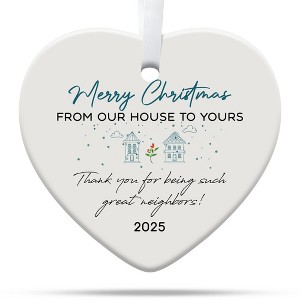 Neighbor Gifts Christmas Ornaments, Neighbor Christmas Ornaments 2025, Funny Friend BFF Bestie Neighbor - 1 of 4