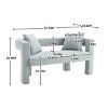 Modern Chenille Loveseat Sofa,Upholstered 2 Seater Sofa,Couch Lounge With Pillows,Sofa Benches,Accent Couch For Living Room-Cuddlewood - 4 of 4
