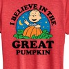 Women's - Peanuts - I Believe In The Great Pumpkin Short Sleeve Graphic T-Shirt - 2 of 4