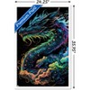 Trends International Wumples - Neon Cosmic Dragon Framed Wall Poster Prints - 3 of 4