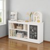 Mshliw 3-in-1 Kids Bookshelf & Toy Storage Cabinet with Chalkboard, Storage Cabinet, Modern Wooden Organizer with Shelves & Large Toy Bin - 3 of 4