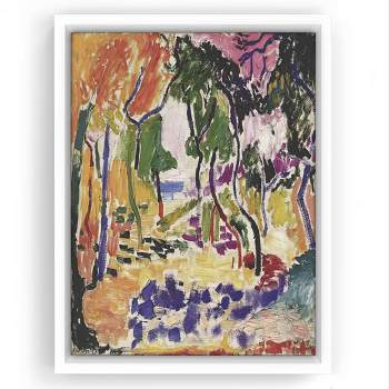 Americanflat - Matisse Modern Abstract Painting by Artvir Floating Canvas Frame - Modern Wall Art Decor