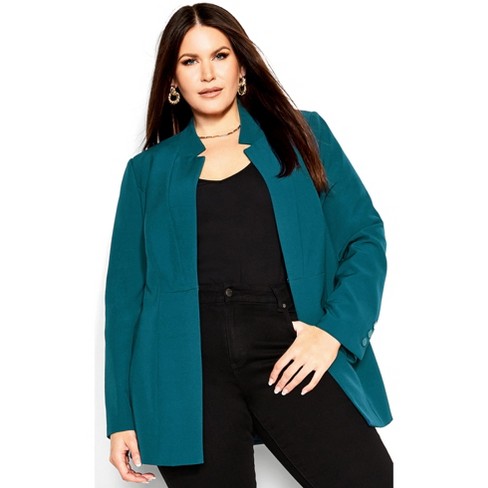 City Chic Women's Apparel Women's City Chic Plus Size JKT Elegance,  Emerald, 18 Plus : : Clothing, Shoes & Accessories