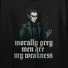 Morally Grey Men Are My Weakness, Vampire Graphic on Black Short Sleeve Adult Crop T-Shirt - 2 of 3