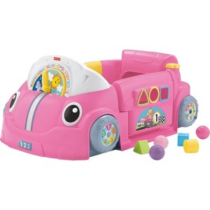 Fisher-Price Baby Learning Toy Laugh & Learn Crawl Around Car Activity Center with Smart Stages for Infants Ages 6 Months+, Pink - 1 of 4