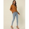 Seta T Women's V Neck Waffle Knit Long Sleeve Casual Tunic Blouses - 3 of 4