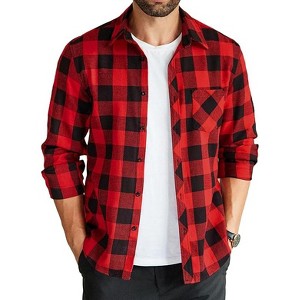 COOFANDY Men's Flannel Plaid Shirts Long Sleeve Button Down Shirts Casual Fall Shirt Jacket - 1 of 4