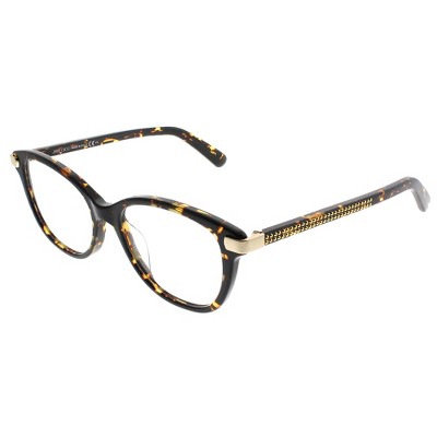 Jimmy Choo  086 Womens Square Eyeglasses Dark Havana 51mm