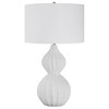 Uttermost Antoinette Table Lamp – 27.5"H Ivory Faux Marble with Scalloped Ridges & Polished Nickel Accents - 4 of 4